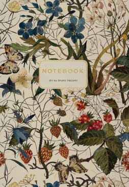 forest flowers white notebook