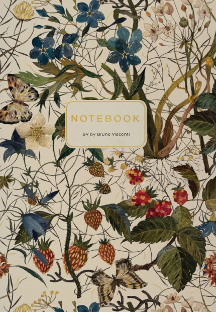 forest flowers white notebook