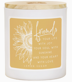 friends fill your life candle