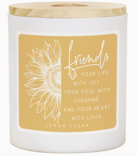 friends fill your life candle