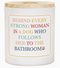 strong woman candle