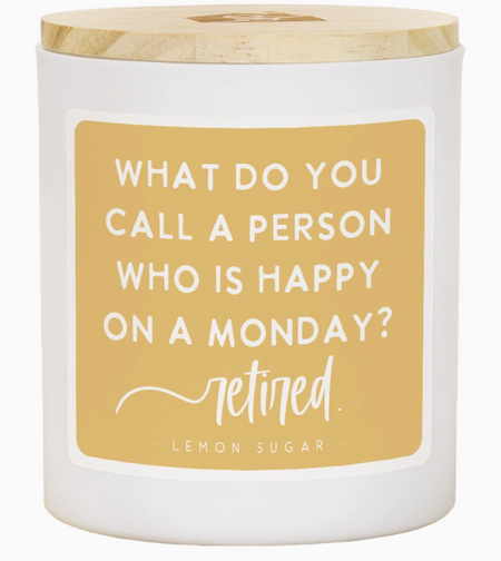 happy on monday candle