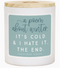 poem about winter candle