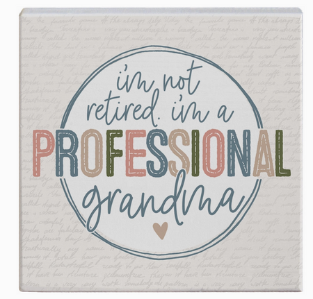 professional grandma gift block