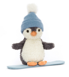 peanut penguin snowboarding