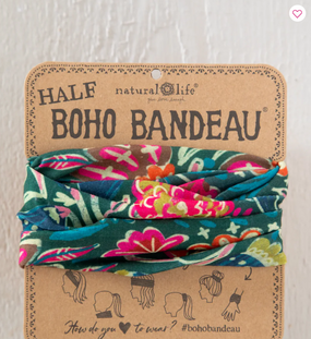 green painterly vines half boho bandeau