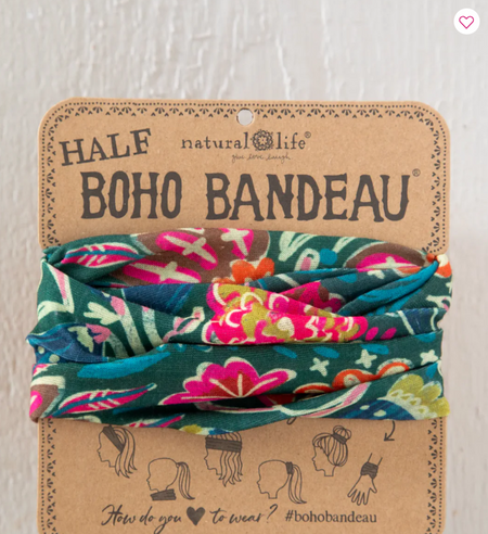 green painterly vines half boho bandeau