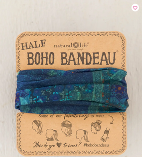 indigo half boho bandeau