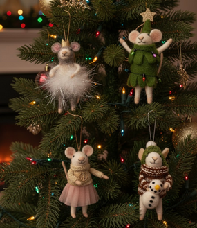 felt merry mice ornament (assorted)