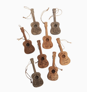 wooden guitar ornament (assorted)