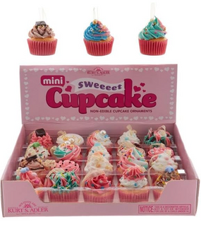 2“ miniature foam cupcake ornament (assorted)