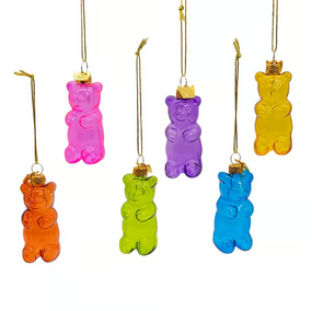 glass gummy bear ornament (assorted)