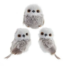 coffee and white owl ornament (assorted)