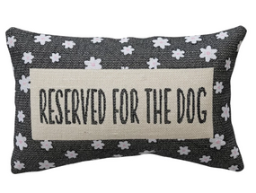 reserved for the dog pillow