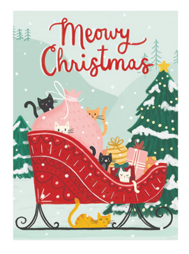 meowy christmas sleigh | christmas
