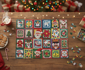 christmas crochet 1000 piece puzzle