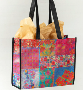 pink patchwork large happy bag