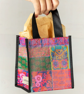 rainbow patchwork small happy bag