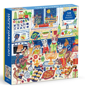 happy hanukcats 500 piece puzzle