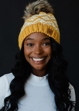 fleece lined pom hat