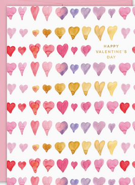 watercolor hearts | valentine's day