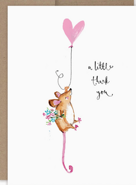 mouse with heart | thank you