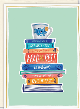 book stack | get well