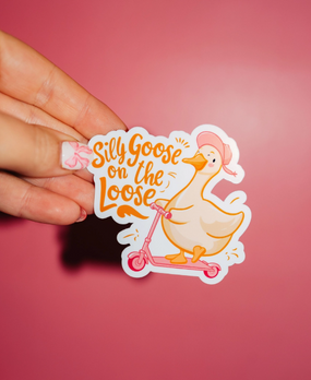 silly goose on the loose sticker