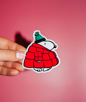 snoopy puffer jacket sticker