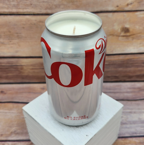 diet coke pop can soy candle