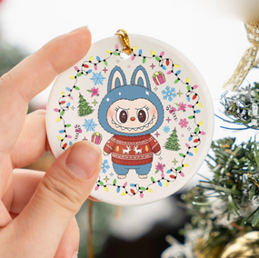 blue monster ornament