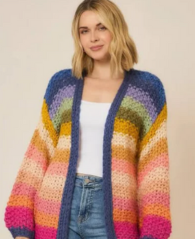 multi color handmade cardigan