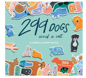 299 dogs and a cat 300 piece cluster puzzle
