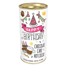 birthday cake hot cocoa tin