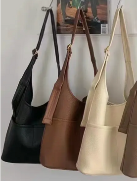 microfiber leather shoulder bag