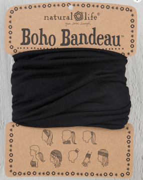 solid black boho bandeau