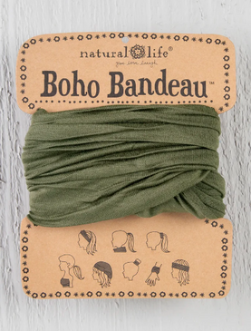 solid olive boho bandeau
