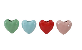 heart shaped vase with magnet (assorted)