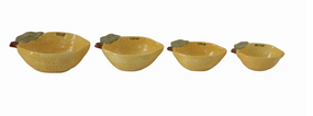 stoneware lemon measuring cups