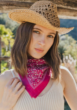 boho floral cotton bandana