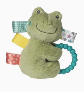 taggies frog teether rattle