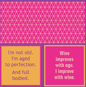 wine improves with age napkin