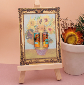 sunflower fine art earrings