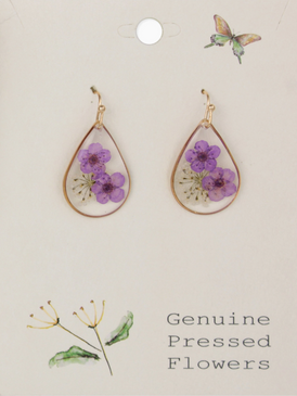 lovely lavender dried flower earrings