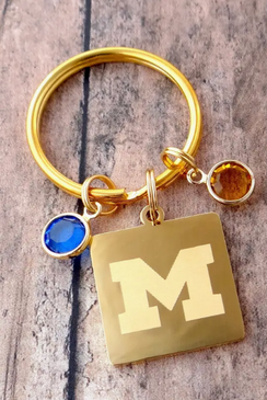 gold u of m keychain
