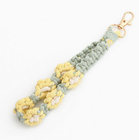 daisy wrist strap keychain