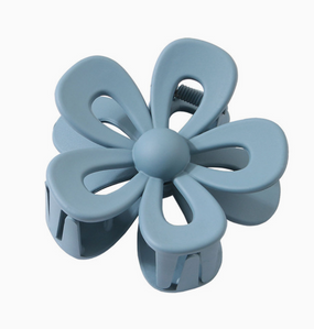 matte flower hair claw clip