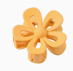 matte flower hair claw clip