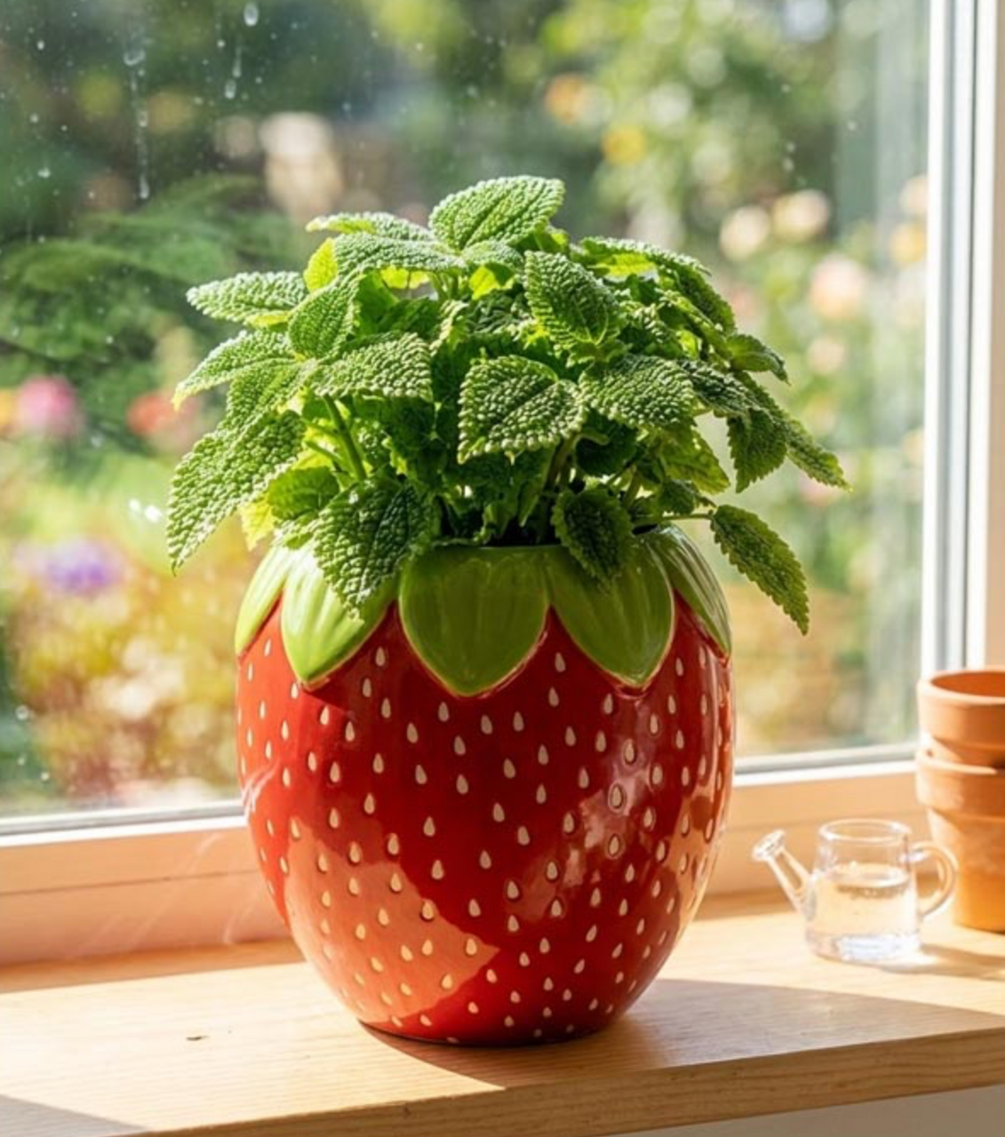 strawberry planter - catching fireflies