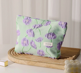 trumpet flower makeup pouch